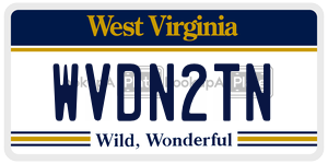 WVDN2TN  license plate in WV