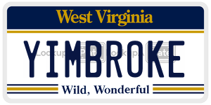 YIMBROKE  license plate in WV