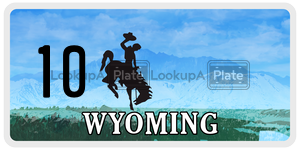 10  license plate in WY