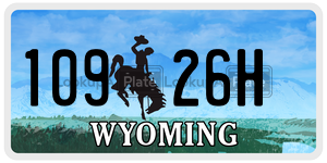 10926H  license plate in WY