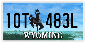 10T483L  license plate in WY