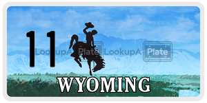 11 license plate in Wyoming