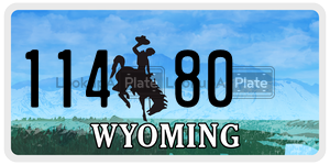 11480  license plate in WY