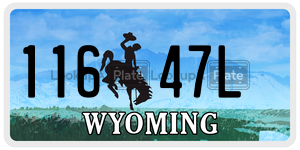 11647L  license plate in WY