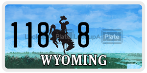 1188  license plate in WY