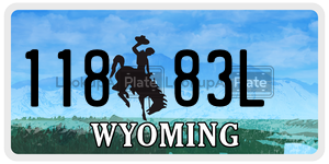 11883L  license plate in WY