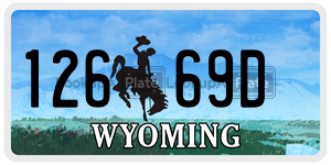 12669D  license plate in WY