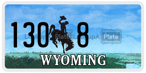 1308  license plate in WY