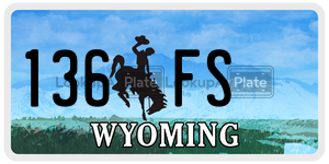 136FS  license plate in WY