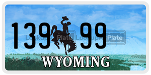 13999 license plate in Wyoming