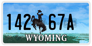 14267A license plate in Wyoming