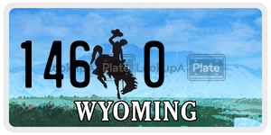 1460 license plate in Wyoming