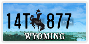 14T877  license plate in WY