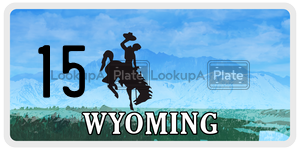 15  license plate in WY