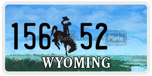 15652  license plate in WY