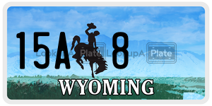 15A8  license plate in WY