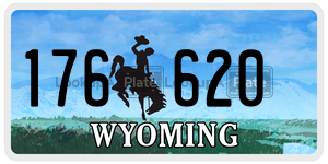 176620  license plate in WY