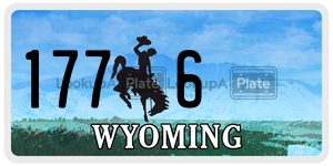 1776 license plate in Wyoming