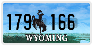 179166  license plate in WY