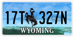 17T327N  license plate in WY