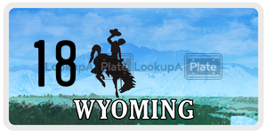 18  license plate in WY