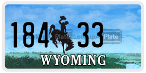 18433  license plate in WY