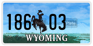 18603 license plate in Wyoming