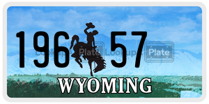 19657  license plate in WY