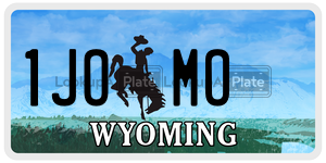 1JOMO  license plate in WY