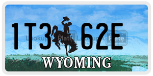 1T362E  license plate in WY