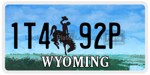1T492P license plate in Wyoming