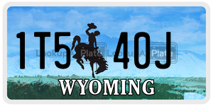 1T540J  license plate in WY