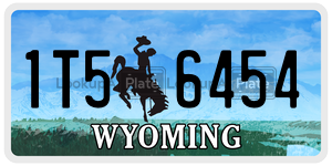 1T56454 license plate in Wyoming