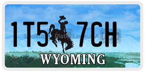 1T57CH  license plate in WY