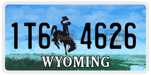 1T64626 license plate in Wyoming