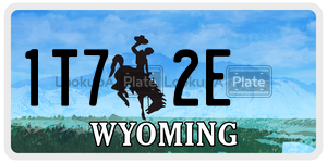 1T72E  license plate in WY