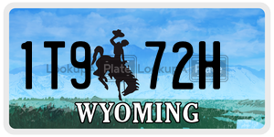 1T972H  license plate in WY