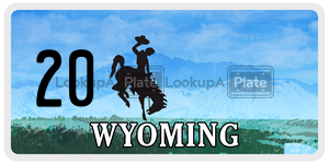 20  license plate in WY