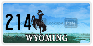 214  license plate in WY