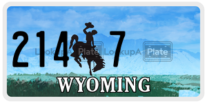 2147  license plate in WY
