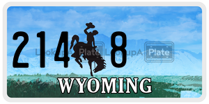 2148  license plate in WY