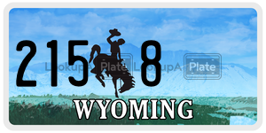 2158  license plate in WY