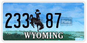 23387 license plate in Wyoming
