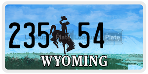 23554  license plate in WY
