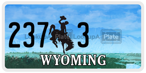 2373  license plate in WY
