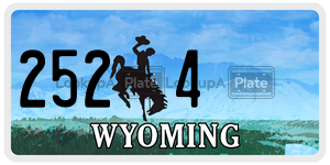 2524 license plate in Wyoming