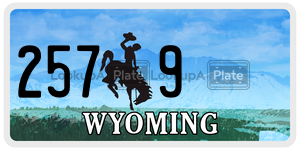 2579  license plate in WY