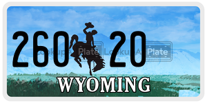 26020  license plate in WY