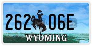 26206E license plate in Wyoming