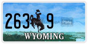 2639  license plate in WY